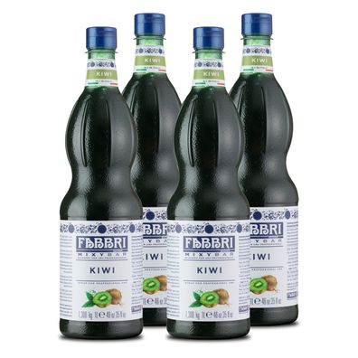 Food-United FABBRI Mixybar KIWI-SIRUP 4x1L für Mocktail Schorle Eistee Cocktail