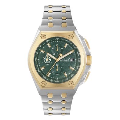 Philipp Plein Herren Armbanduhr Chrono PWGAA0521 Plein Extreme bicolor, Grün