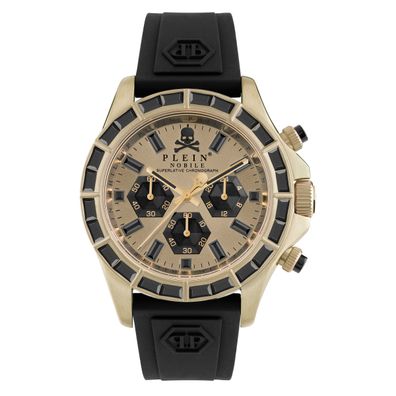 Philipp Plein Herren Armbanduhr NOBILE RACING PWVAA0223 Chrono Silikon Schwarz