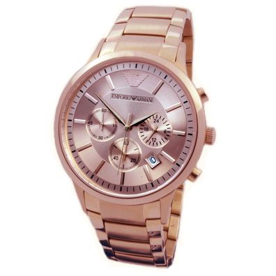 ARMANI Chrono Herren Armbanduhr AR2452 roségoldfarben Edelstahl