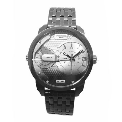 DIESEL Herren Armbanduhr dual-Time DZ7330 schwarz-silberfarben