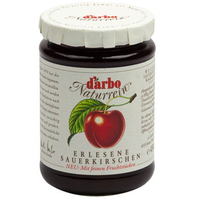 Food-United DARBO Konfitüre Extra Naturrein Weichsel Sauerkirsche 450g Glas