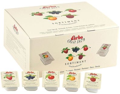 Food-United Fruchtaufstrich 5-Frucht Mini-Set 100x 25g original von DARBO