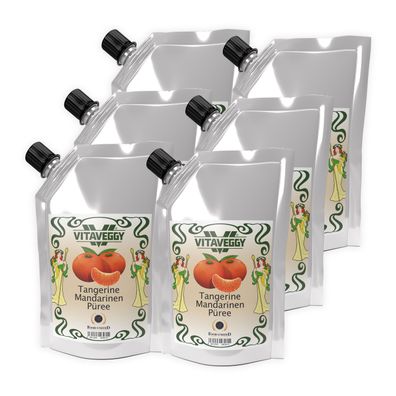 Vitaveggy Mandarin-orangen-püree 6x1kg - süße Mandarinen - für Smoothie Saft Torten