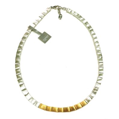 Esprit Damen Collier in 925 Silber ESNL90358C bicolor, 42-45cm, massiv