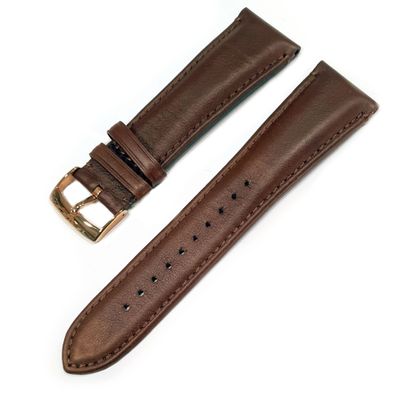 ARMANI 25mm Ersatzband, Wechselband Leder, braun, Uhrenband