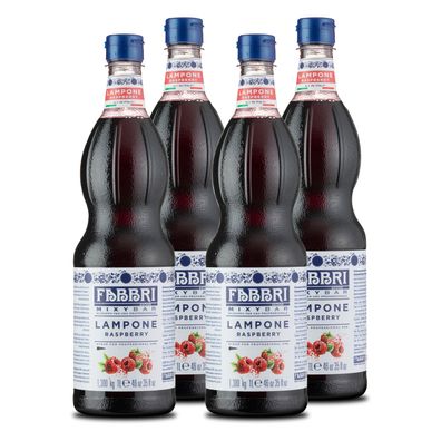 Food-United FABBRI Mixybar Himbeeren Sirup 4x1L für Himbeer-Saft-Eis-Cocktails