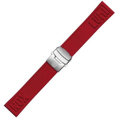 Ersatzband Wechselband Luminox 24mm Kautschuk rot XS - XL Länge