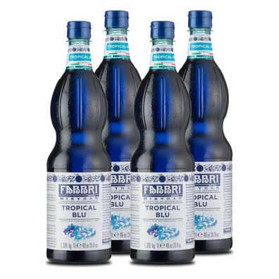 Food-United FABBRI Mixybar Tropical-blu Sirup 4x1L Sirup-Mix für Gin Rum Likör