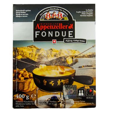 Food-United Schweizer-Käse Appenzeller-Fondue-Käse 400g Swiss