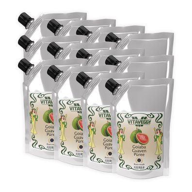 Vitaveggy GUAVA-FRÜCHTE-PÜREE 12x1kg - Guaven aus Südostasien - für Smoothie Saft