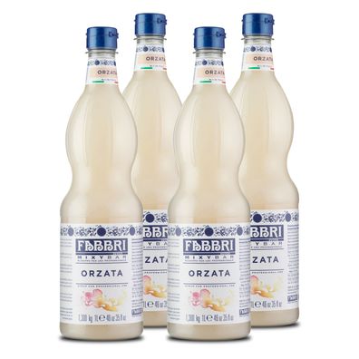 Food-United FABBRI Mixybar Orzata Orgeat Sirup 4x1L für Tee Kaffee Mai-Tai Cocktails