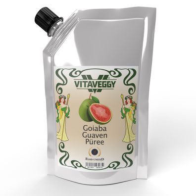 Vitaveggy GUAVA-FRÜCHTE-PÜREE 1kg - Guaven aus Südostasien - für Smoothie Saft