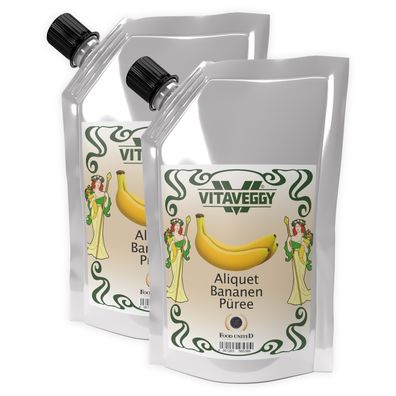 Vitaveggy Bananen-püree 2x1kg - aus reifen Bananen von Costa-Rica Ekuador Guatemala