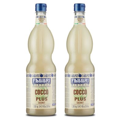 Food-United FABBRI Mixybar Plus Kokosnuss-Kokos-Sirup 2x1L für Smoothie Saft