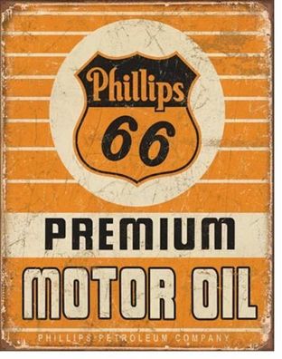 US Schild ca. 30 x 40 cm Phillips 66 - Premium Motor Oil Retro Shabby Style