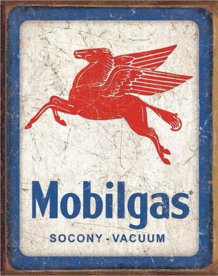 US Schild ca. 30 x 40 cm Mobilgas Pegasus - Socony Vacuum