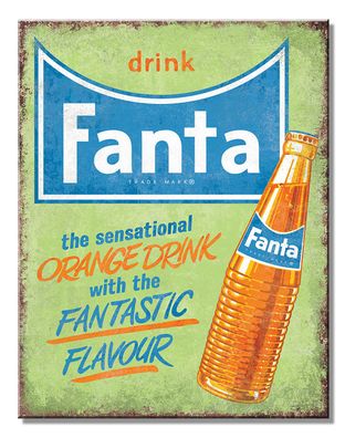 US Schild ca. 30 x 40 cm Drink FANTA - the sensational Orange Drink