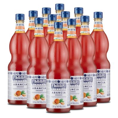 Food-United FABBRI Mixybar Orangensirup 12x1L PET Orangen-Fruchtsirup-Getränkesirup