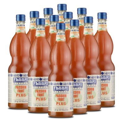 Food-United FABBRI Mixybar Plus Passionsfruit Maracuja Sirup 12x1L für Saft Cocktail