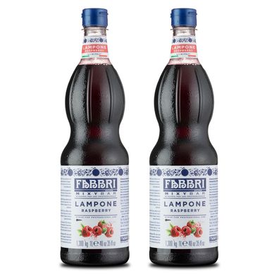 Food-United FABBRI Mixybar Himbeeren Sirup 2x1L für Himbeer-Saft-Eis-Cocktails