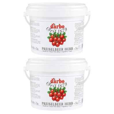 Food-United Preiselbeeren- Fruchtaufstrich herb 2x 2kg im Eimer von DARBO