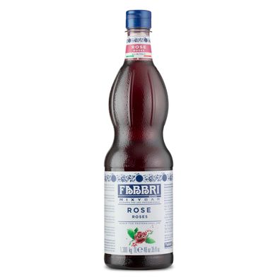 Food-United FABBRI Mixybar Rosenblüten Sirup 1L für Prosseco Schorle Tee Rosenwasser