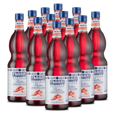 Food-United FABBRI Mixybar Bitter-Sirup 12x1L PET für Aperitifs alkoholfreie cockt