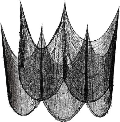8er-Pack schwarzer gruseliger Stoff zur Dekoration im Freien, zum Aufhängen, gruseli