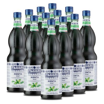 Food-United FABBRI Mixybar MINZE Pfefferminze 12x1L Sirup für Drinks Chai-Kaffe-Latte