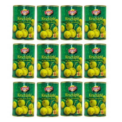 Food-United KIRSCH-APFEL-ÄPFEL mit Stiel 12 Dosen Füllm 425g ATG 213g