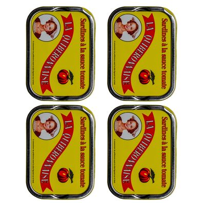 Food-United Fisch - Sardinen-mariniert-tomatensosse 4x 115g Sardinen Filets