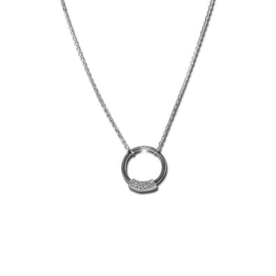 SilberDream Zirkonia Halskette 925 Silber 46cm Circle Schmuck silber GSK406W