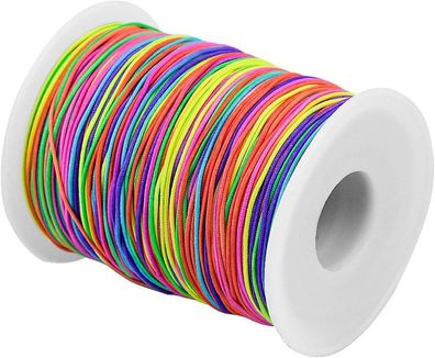 100 m de cordon lastique couleur arc-en-ciel fil extensible en tissu cordon artisan