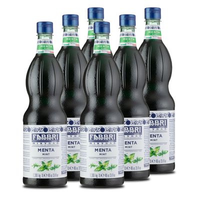 Food-United FABBRI Mixybar MINZE Pfefferminze 6x1L Sirup für Drinks Chai-Kaffe-Latte