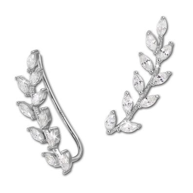 SilberDream Ohrringe Ear Cuff Ranke Zirkonia weiß Ohrklemmen 925 Silber GSO429W