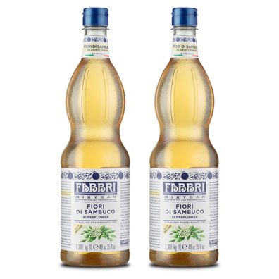 Food-United FABBRI Mixybar Holundernblüten Sirup 2x1L für Hugo Spritz Schorle Eistee