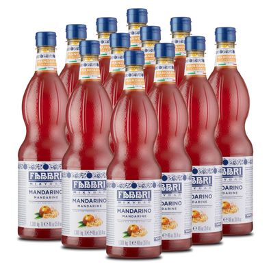 Food-United FABBRI Mixybar Mandarine Sirup 12x1L für Mandarinen-Saft-Granitas-Drinks