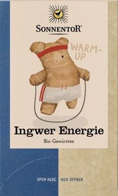 Sonnentor 6x Ingwer Energie Tee, Doppelkammerbeutel 32,4g