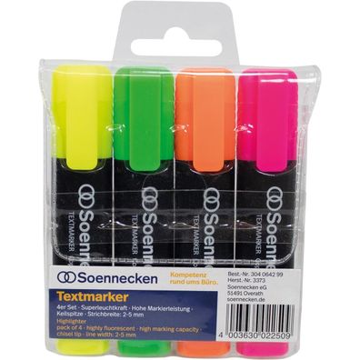 Soennecken Textmarker 3373 sortiert 4 St./Pack