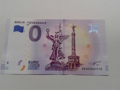 0 euro Schein Souvenirschein Berlin Siegessäule Souvenirschein 2018-1