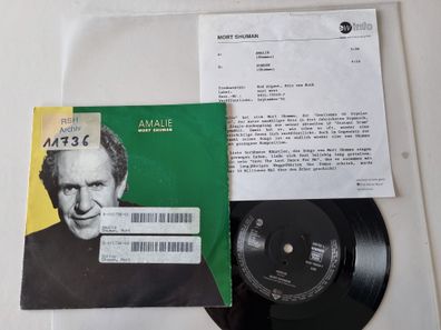 Mort Shuman - Amalie/ Sorrow 7'' Vinyl Germany WITH PROMO FACTS