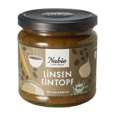 Nabio 6x Nabio Eintopf im Glas Linsen Eintopf mit Balsamico 365g