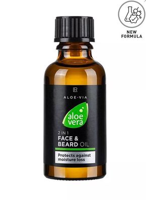 Aloe Vera Mens Essentials 2in1 Gesichts- & Bart-Öl New Formula 30 ml