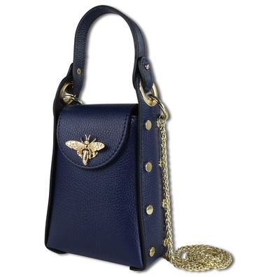 Toscanto Damen Umhängetasche Leder Tasche blau OTT813UB