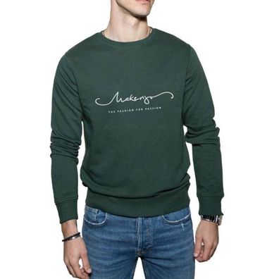 Sweatshirt Herren mit Print Rundhals Langarmshirt Langarm Sweater Pulli Pullover