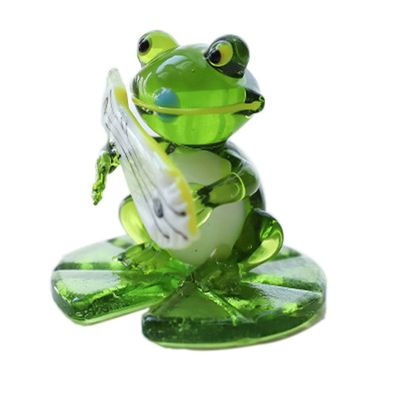 Glas-Frosch-Figuren, mundgeblasen, Kunst-Glas-Frosch, Miniatur-Tiere, Geschenke, Sku