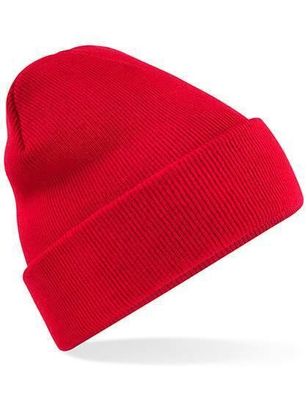 Beanie Herren Strickmütze Rot Wintermütze Strick Ski Winter Mütze