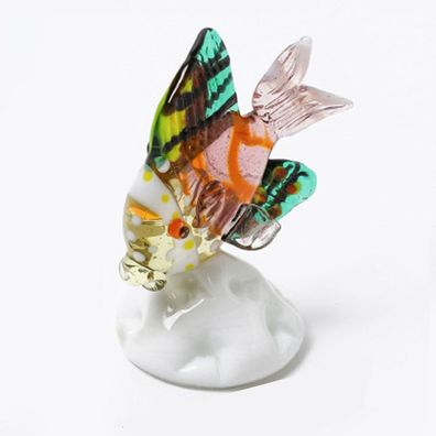 Mundgeblasene tropische Fischfiguren aus Glas, Sammlerstéck, Ornament, Fisch-Meerest