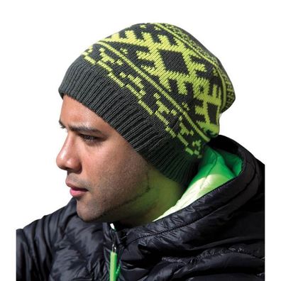 Herren Mütze Damen Unisex Strickmütze Strick mit Futter Beanie Winter Ski Sport